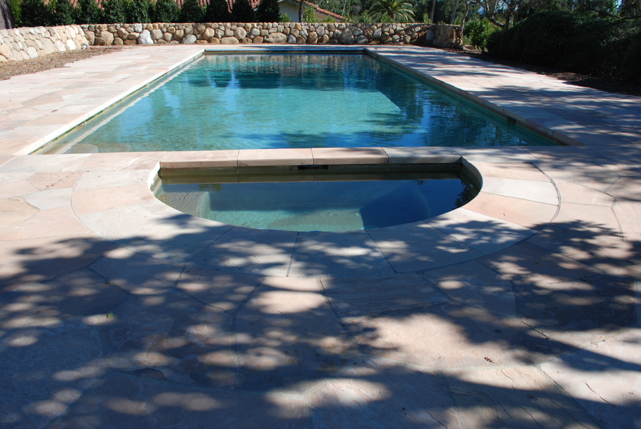 999 La Paz Road Montecito, CA 93108 - Photo 4 of 8 a view of swimming pool from a yard