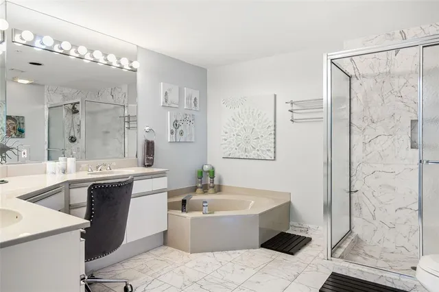 a ocean view with beach