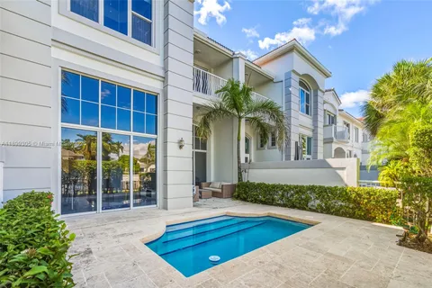 a view of a yard with an outdoor space