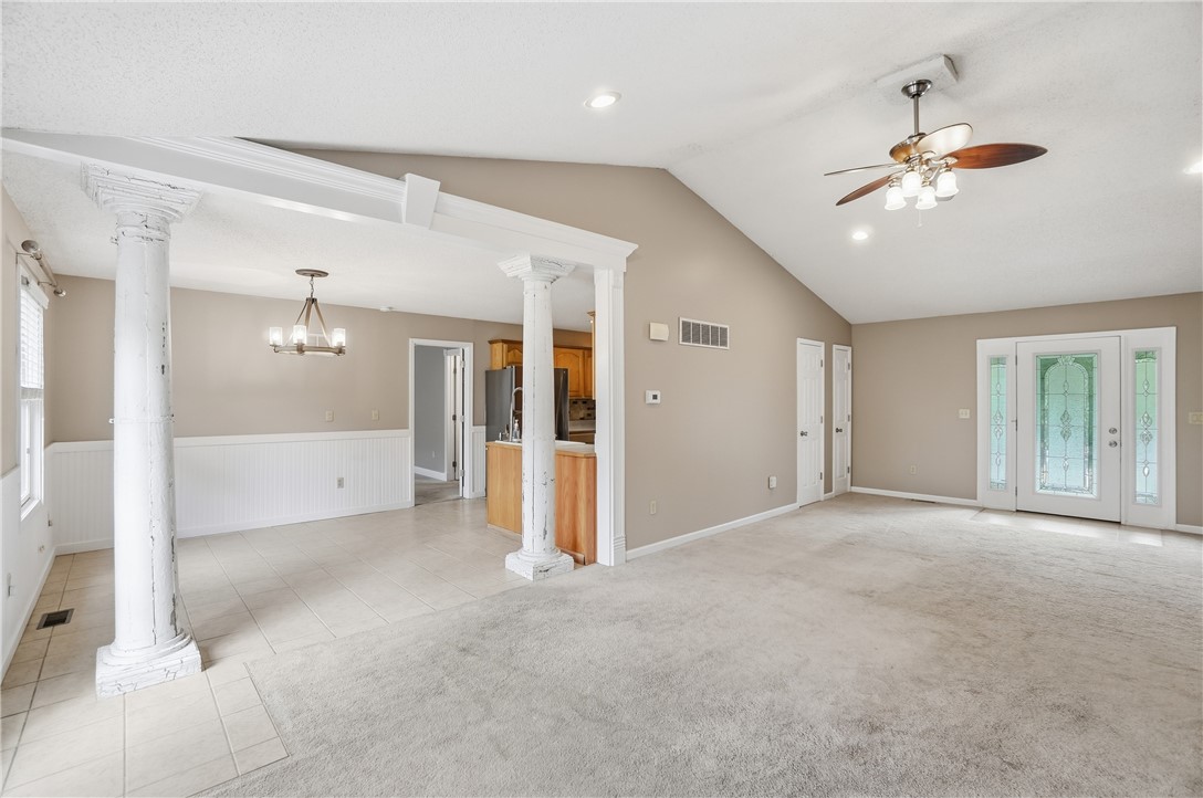 1208 Jarva Lane Springboro, OH 45066 - Photo 20 of 75 This versatile open-concept living area with vaulted ceilings provides an inviting atmosphere for daily living and entertaining.