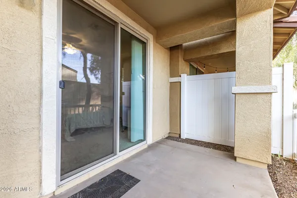 a view of an front door