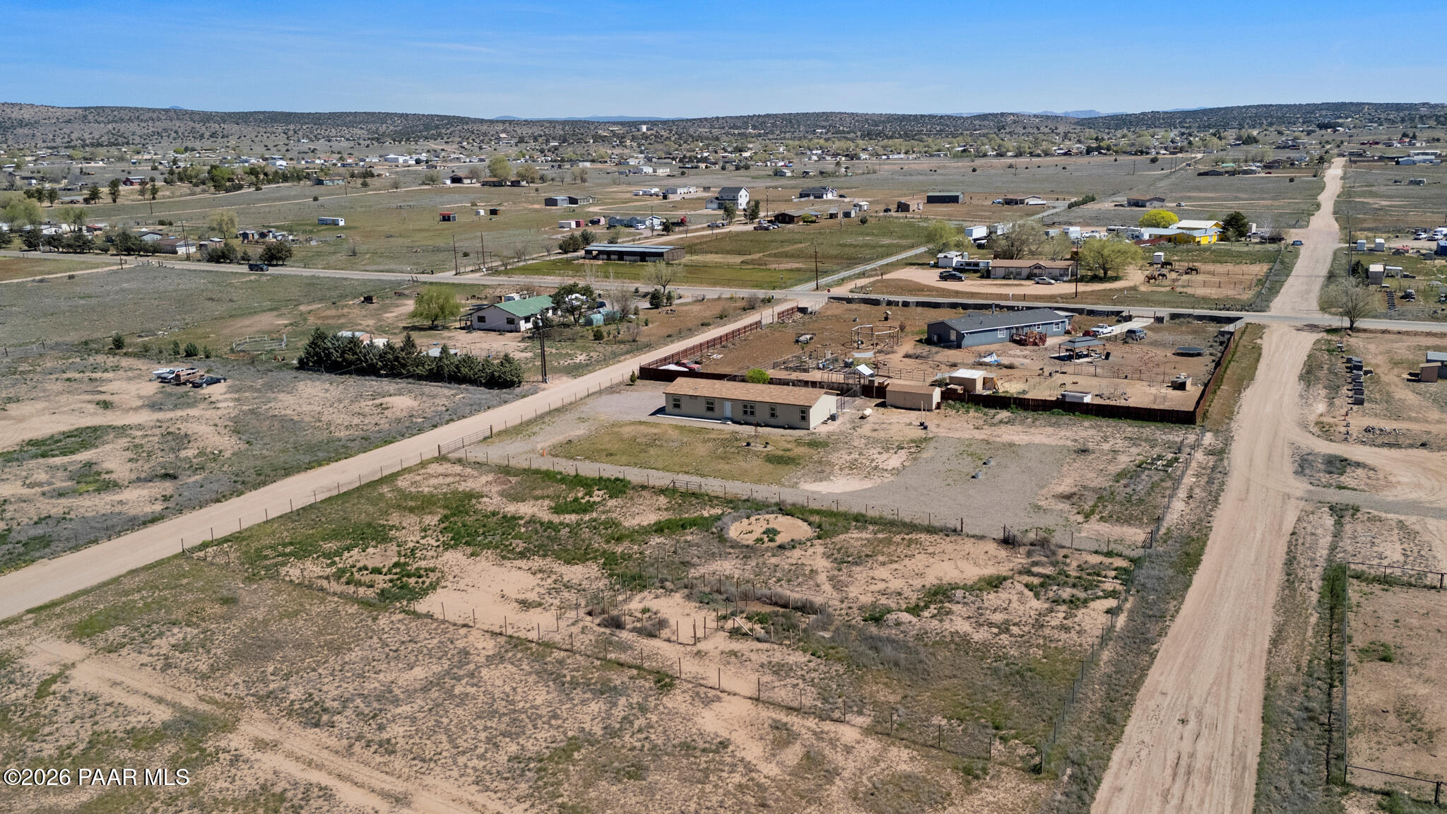 575 Ranch House Road Paulden, AZ 86334 - Photo 33 of 36 an aerial view of residential houses with outdoor space