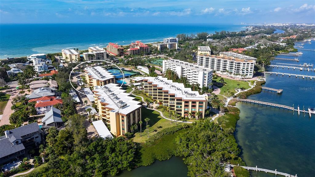 8773 Midnight Pass Road, Unit 102G Sarasota, FL 34242 - Photo 34 of 79 an aerial view of multiple house