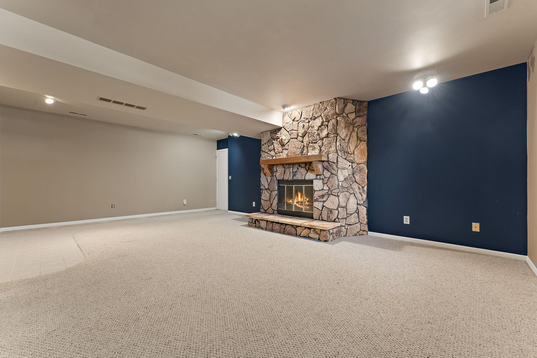 586 Fargo Road Westville, IN 46391 - Photo 19 of 40 a view of an empty room with a fireplace