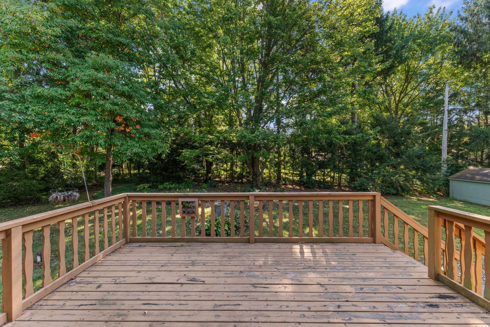 586 Fargo Road Westville, IN 46391 - Photo 26 of 40 a view of wooden deck and a yard