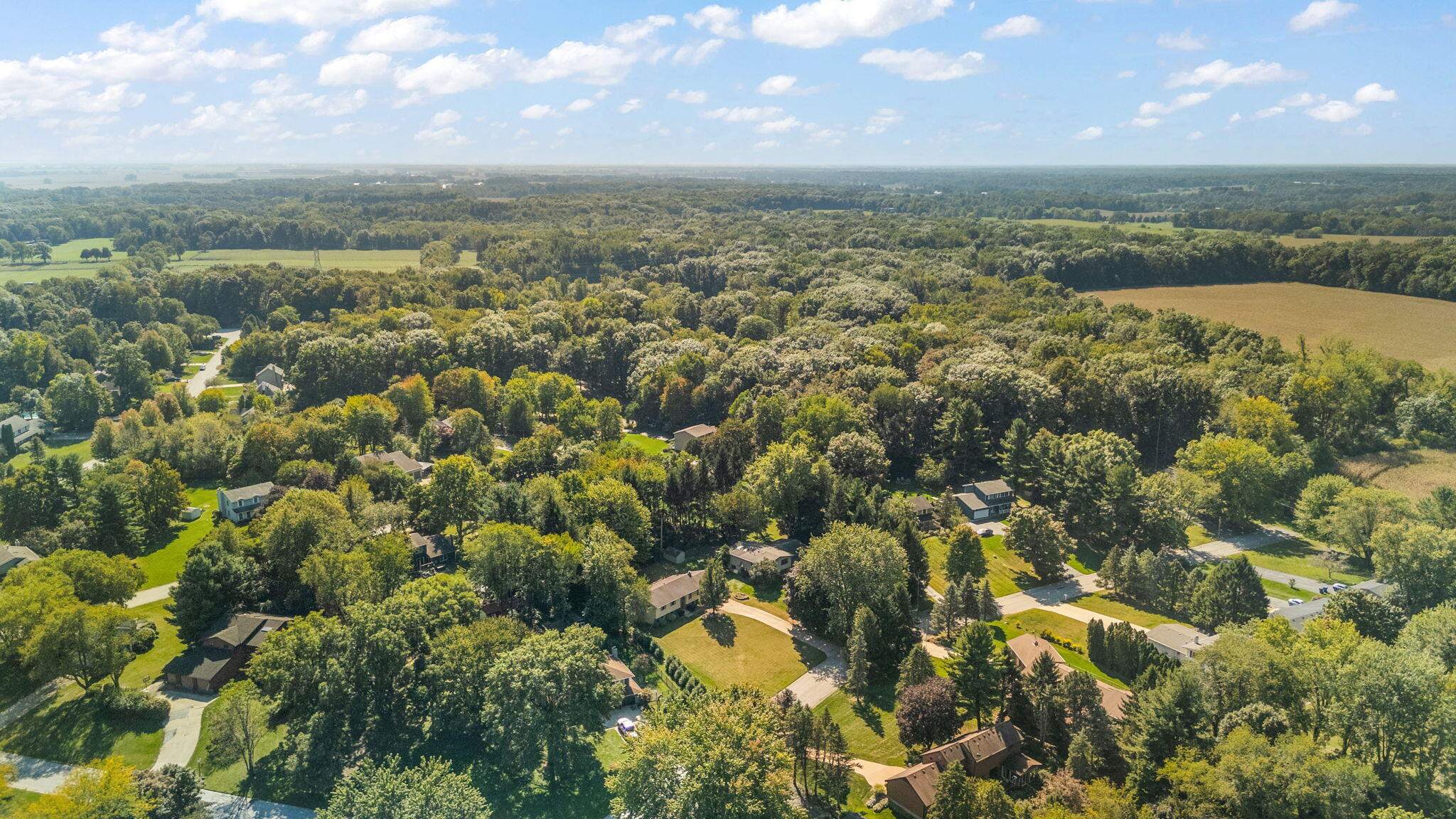 586 Fargo Road Westville, IN 46391 - Photo 38 of 40 an aerial view of residential houses with outdoor space