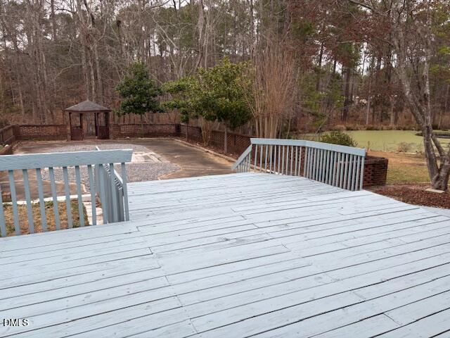 1208 Hatch Road Chapel Hill, NC 27516 - Photo 3 of 33 a terrace view with sitting space and trees