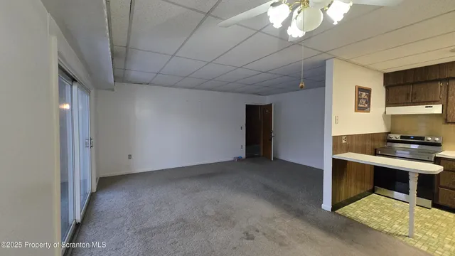 a view of work space with windows