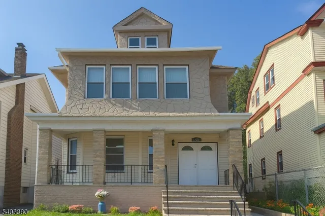 a front view of a house