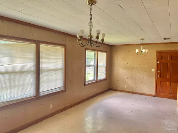 an empty room with a window