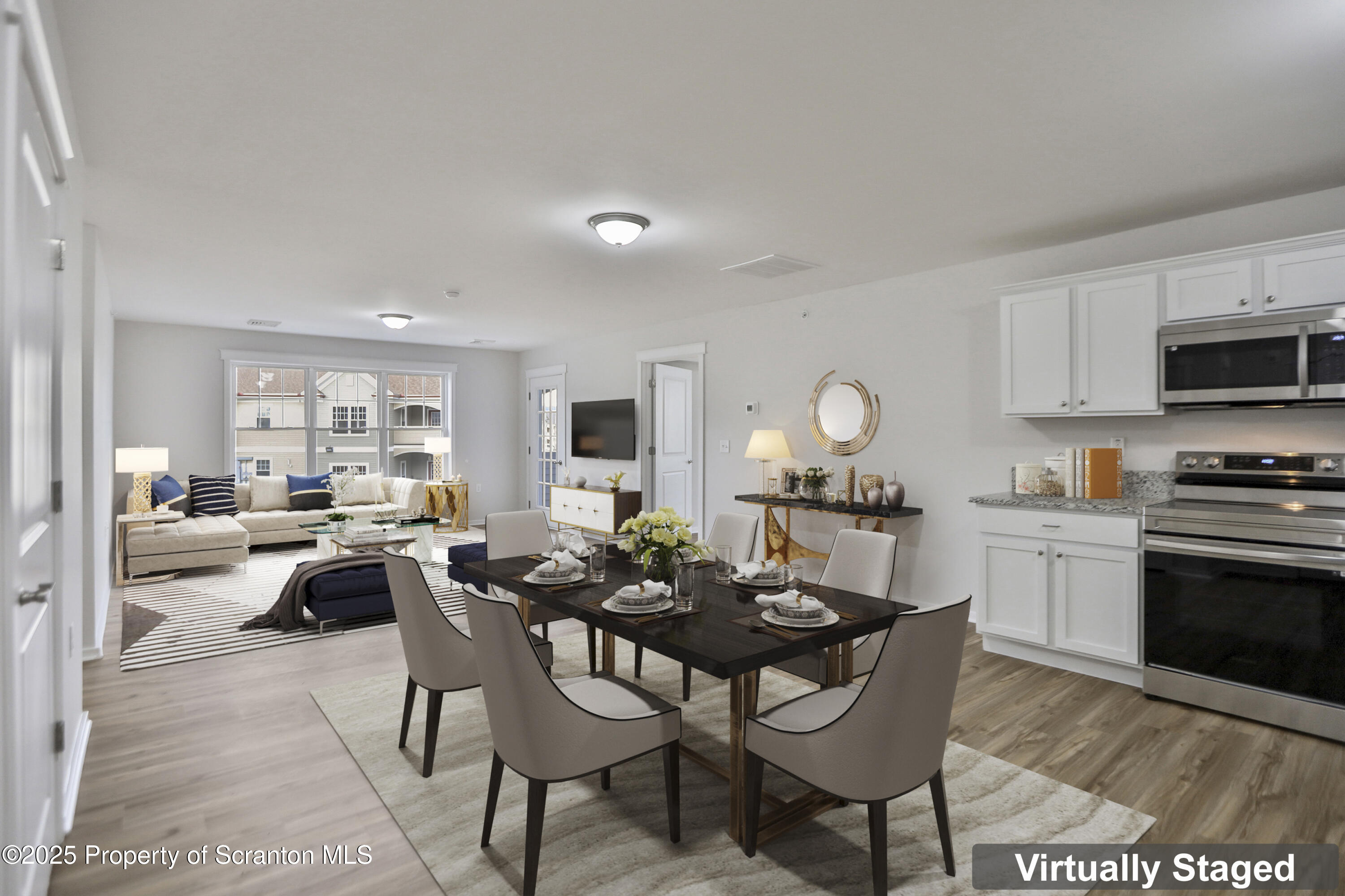 175 Bianca Way Old Forge, PA 18518 - Photo 9 of 28 Living Room & Kitchen