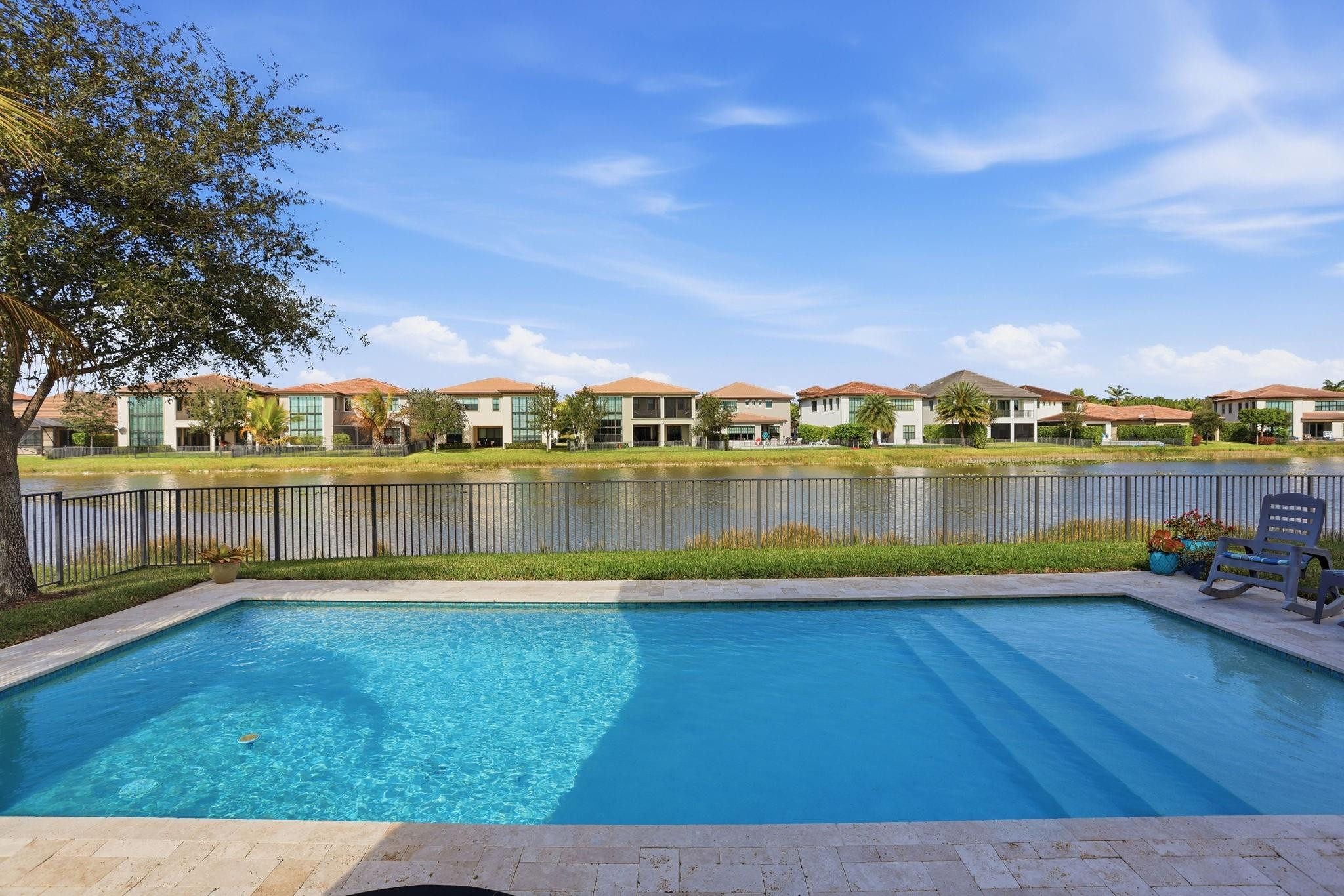 11585 Horizon Road Parkland, FL 33076 - Photo 47 of 91 a view of a lake with houses in the back