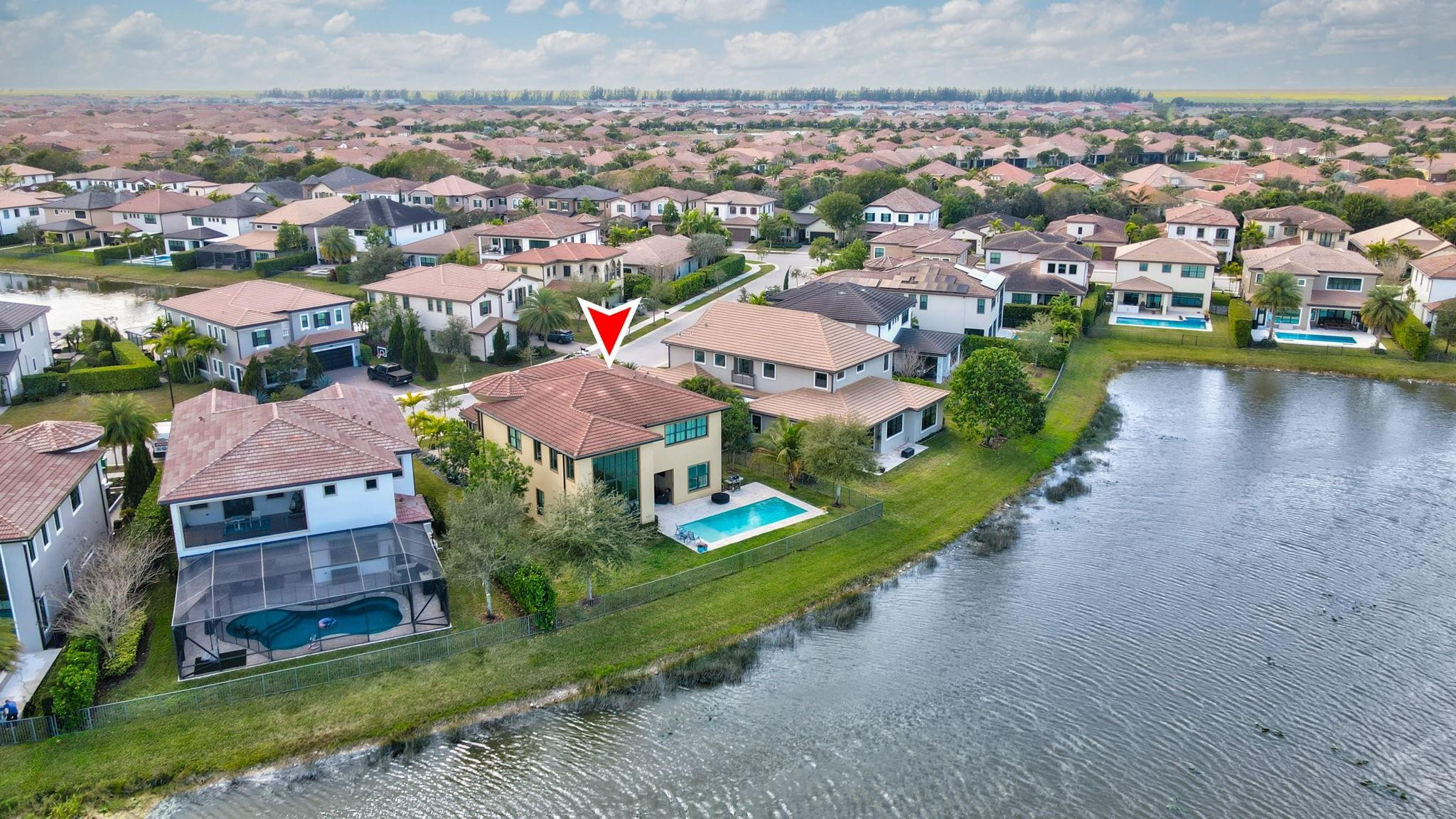 11585 Horizon Road Parkland, FL 33076 - Photo 60 of 91 an aerial view of a house with a garden