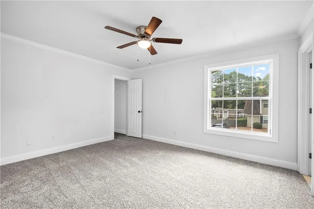 an empty room with a window