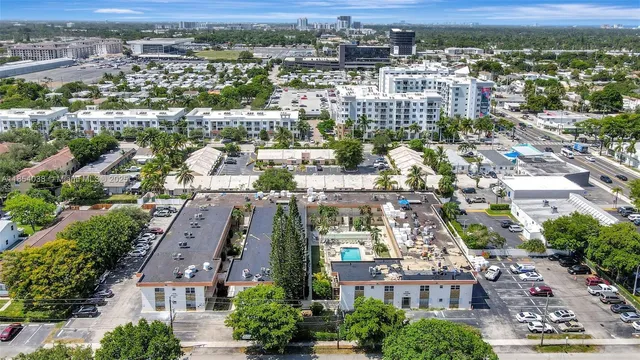 an aerial view of multiple house