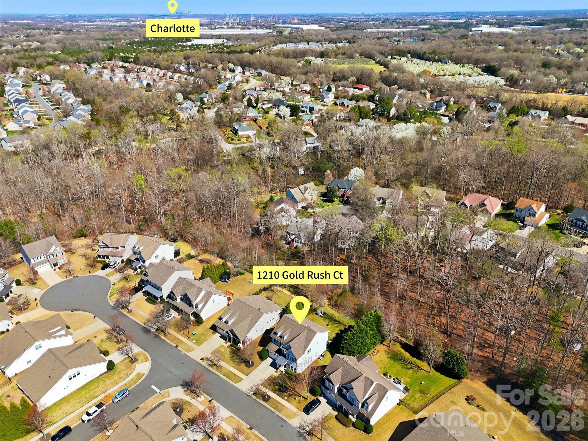 1210 Gold Rush Court Fort Mill, SC 29708 - Photo 28 of 39 an aerial view of a city with lots of residential buildings