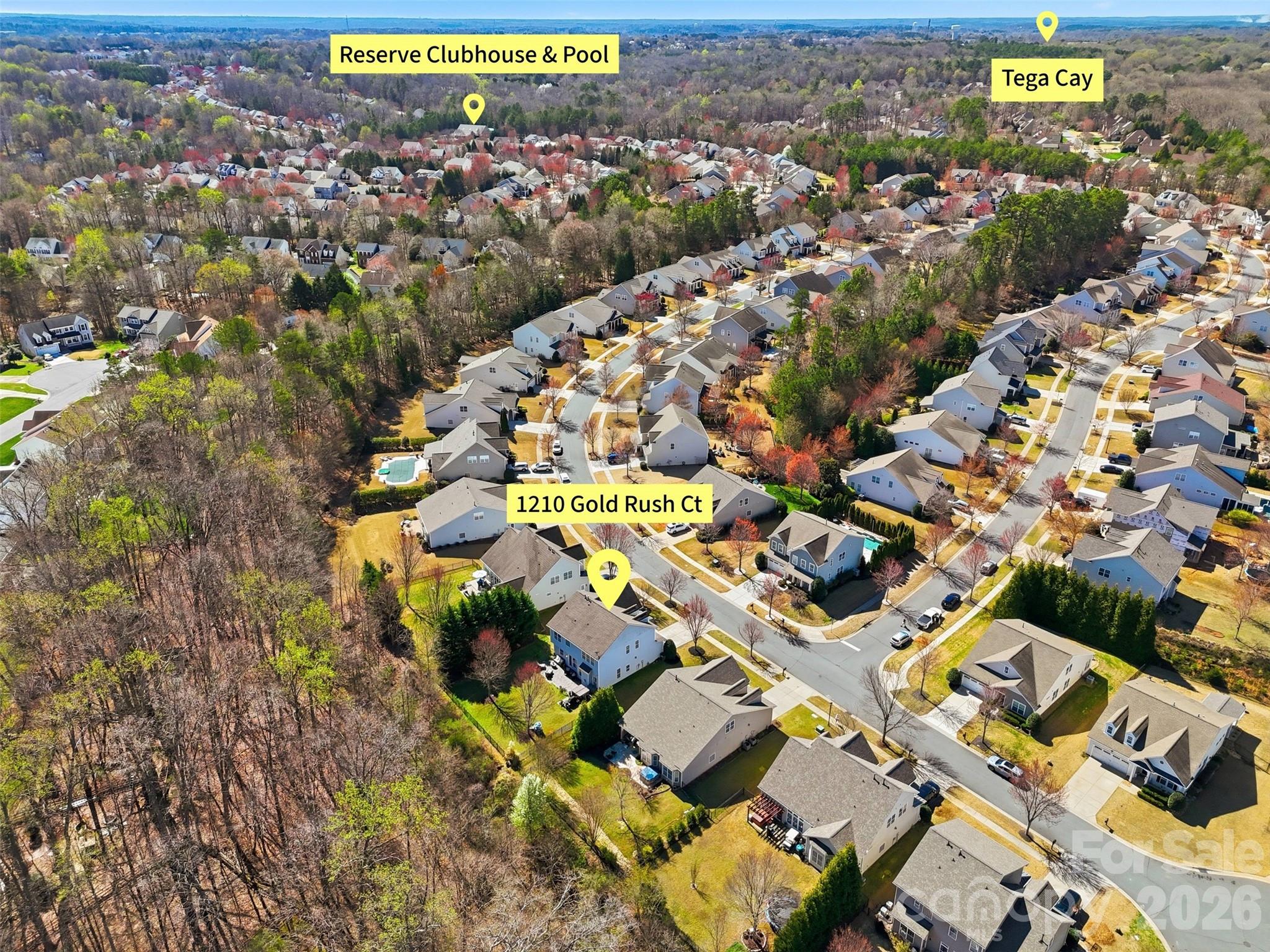 1210 Gold Rush Court Fort Mill, SC 29708 - Photo 29 of 39 an aerial view of residential houses with outdoor space