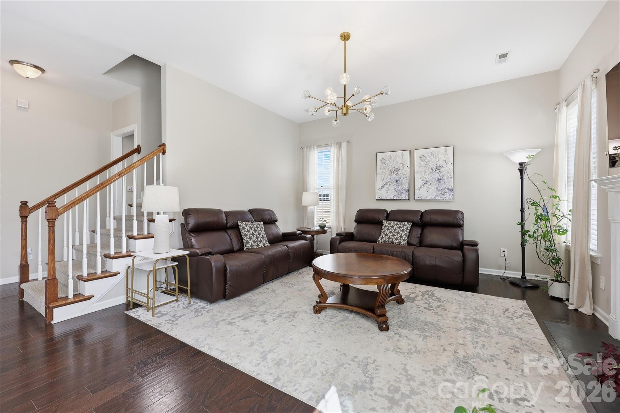1210 Gold Rush Court Fort Mill, SC 29708 - Photo 10 of 39 a living room with furniture and wooden floor
