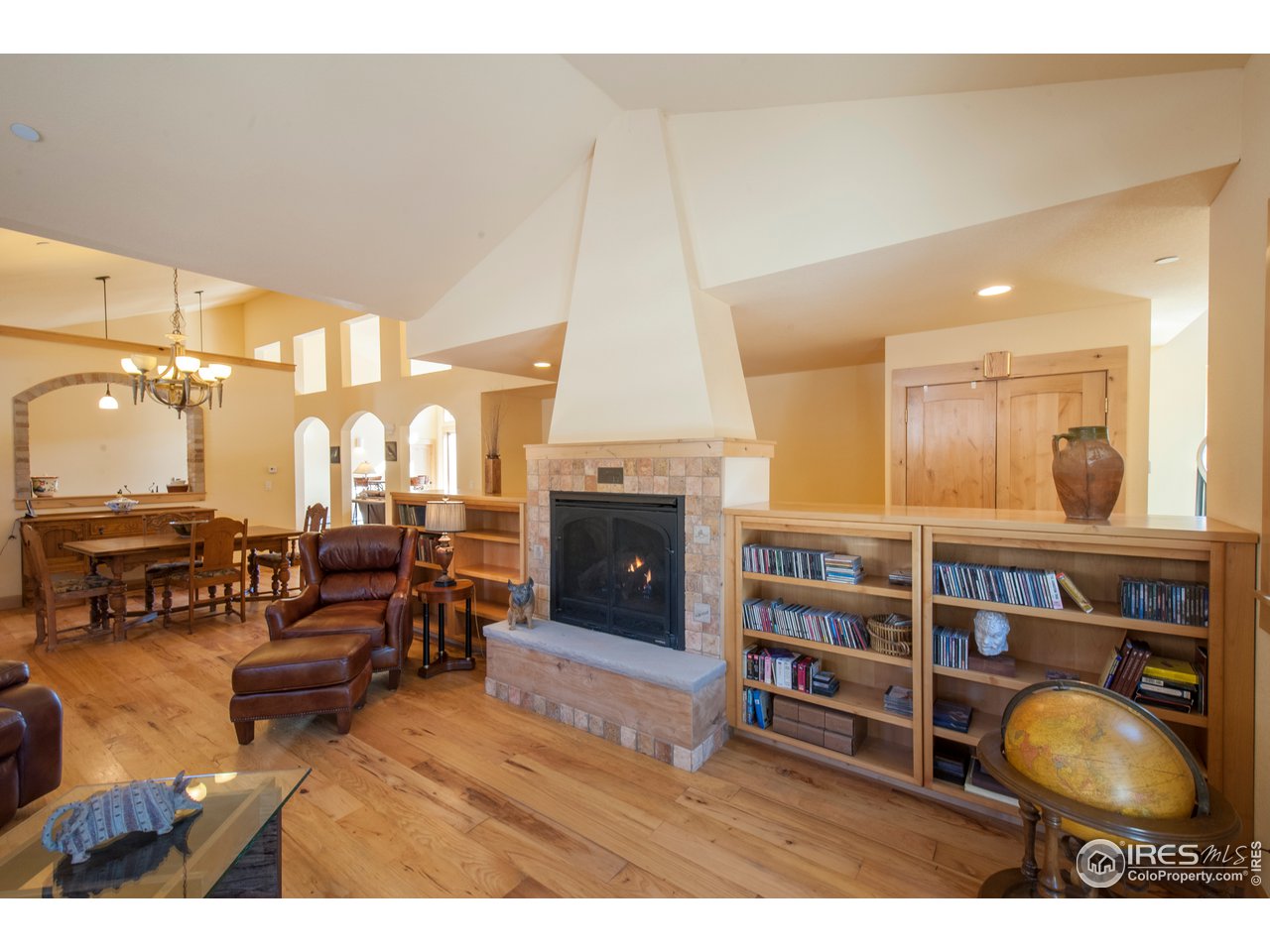 4900 Ridge Road Boulder, CO 80302 - Photo 3 of 38 a living room with furniture and a fireplace