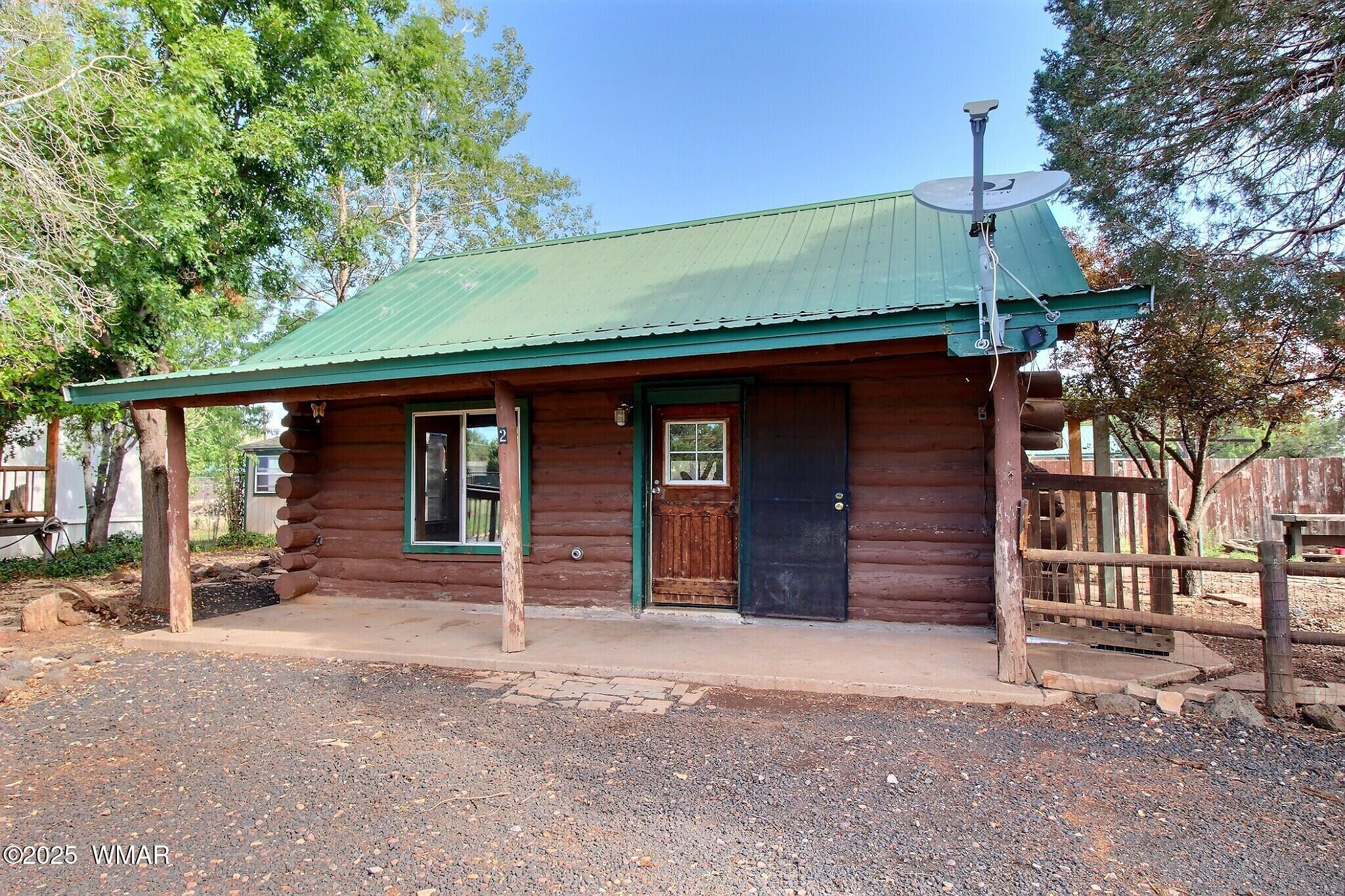 Home 2: is a log cabin with a bedroom and loft. This 621 Sq. Ft. cabin was built in 1970.