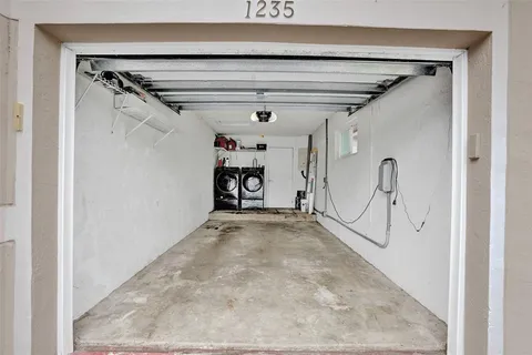 a view of a garage