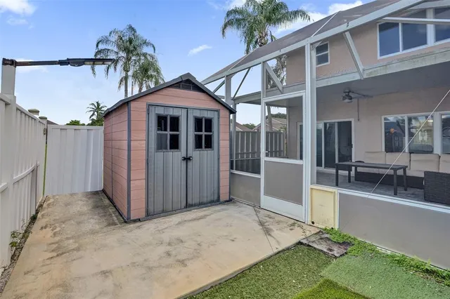 a view of a house with a outdoor space