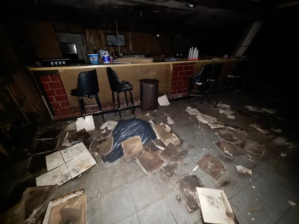 a outdoor space with lots of furniture