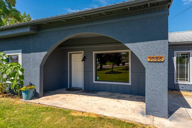 a front view of a house