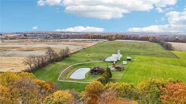a view of a lake with a mountain in the background