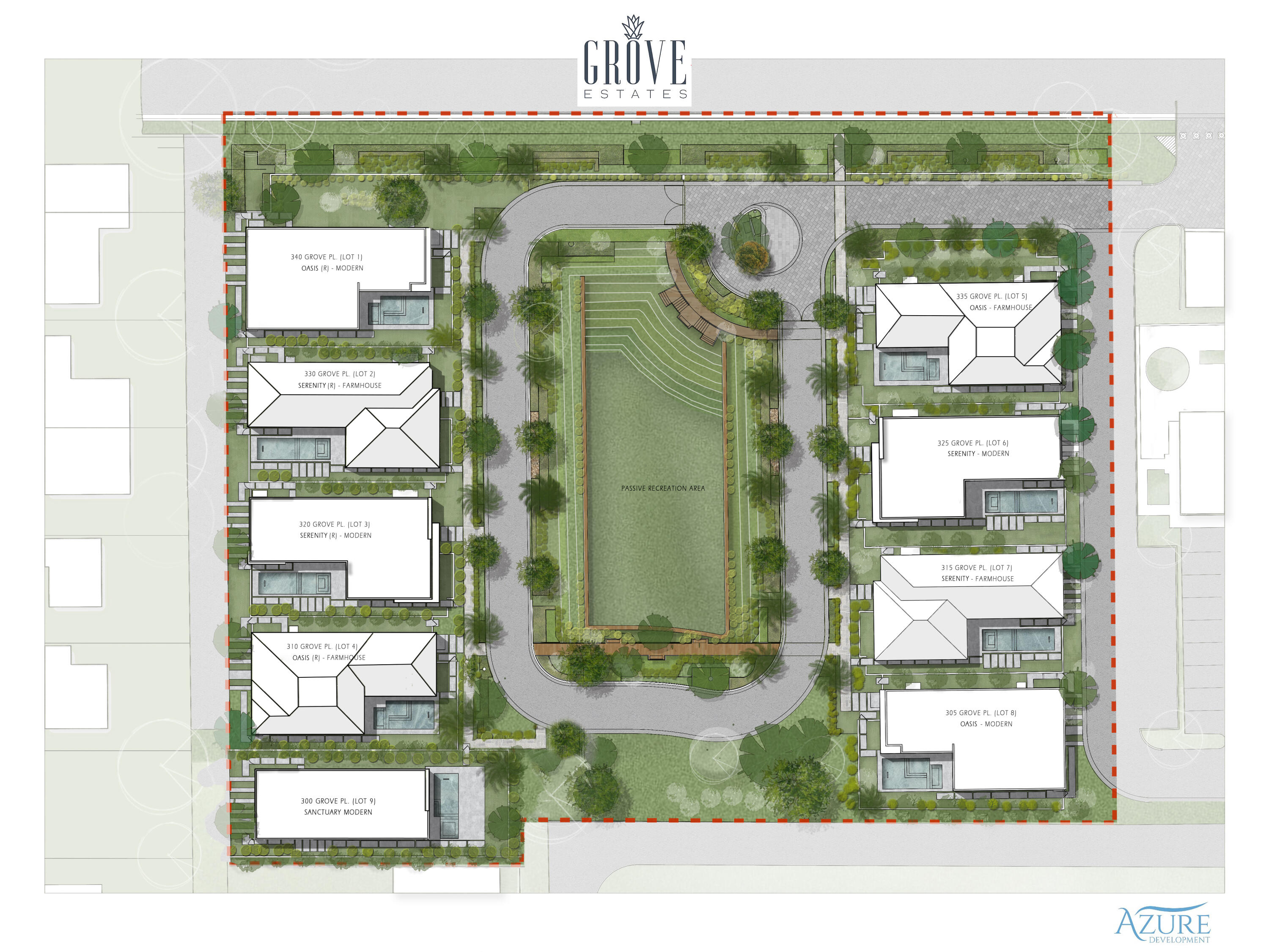 325 Grove Place Delray Beach, FL 33444 - Photo 22 of 37 Grove Estates Site Plan