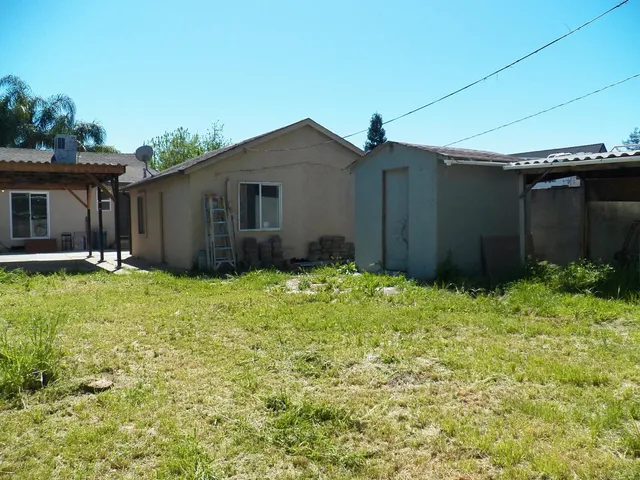 a backyard of a house