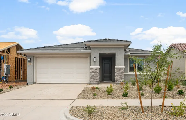 a front view of a house