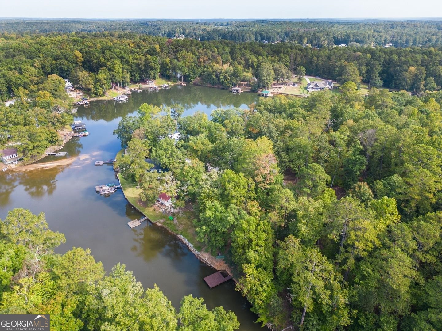 0 Summit View Road Jackson, GA 30233 - Photo 20 of 23 an aerial view of lake residential house with outdoor space and trees all around
