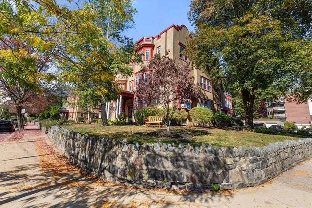 a front view of a building