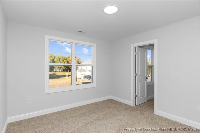 an empty room with a window