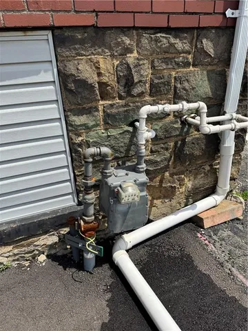 a close view of water heater room