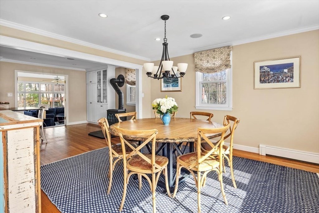26 Stanford Drive Hingham, MA 02043 - Photo 13 of 37 a view of a dining room with furniture window and wooden floor
