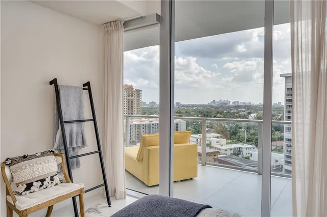 a view of balcony with couch
