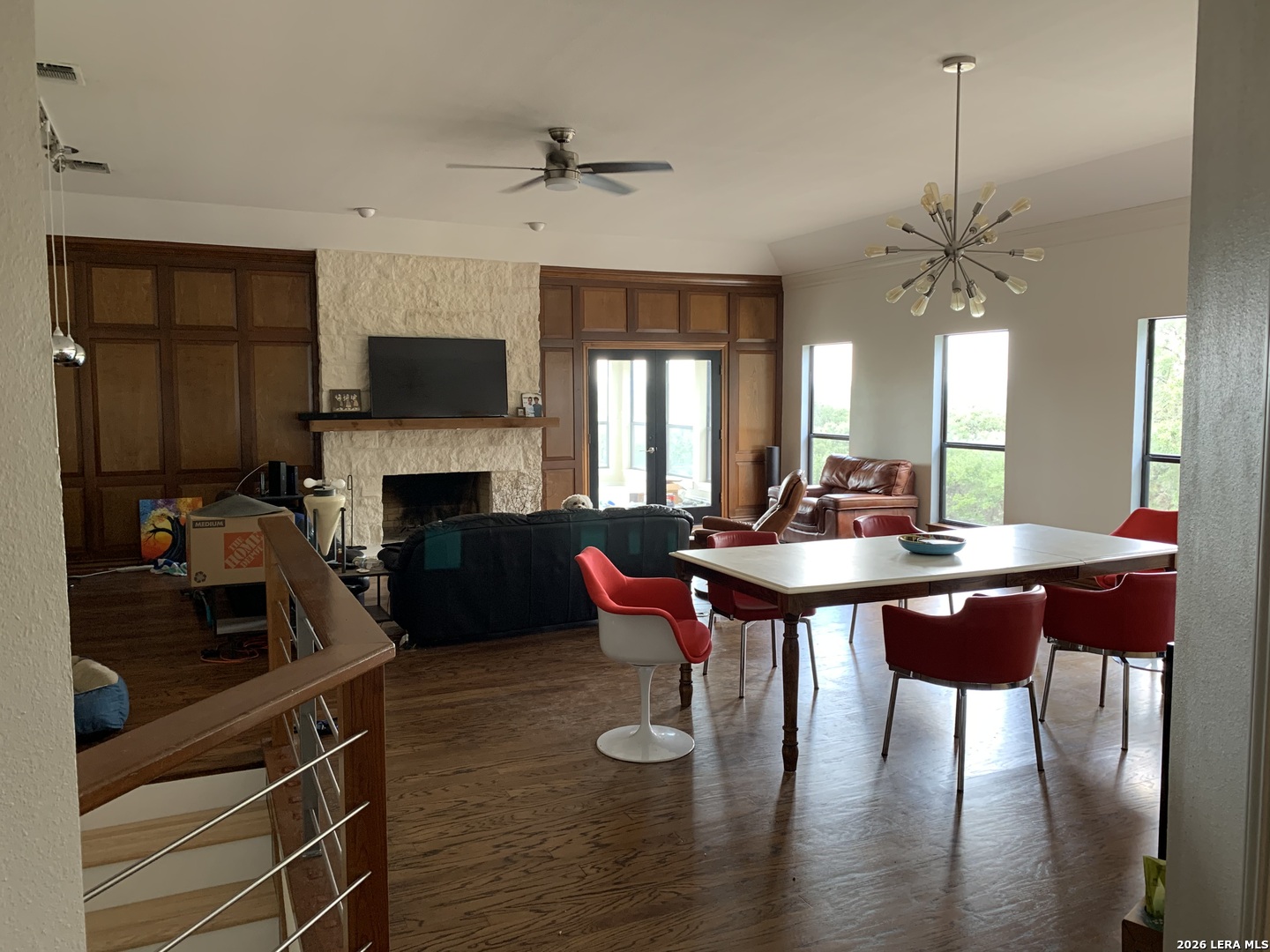 Undisclosed Address Fair Oaks Ranch, TX 78015 - Photo 8 of 12 a view of a dining room with furniture window and wooden floor