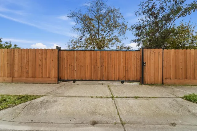 a backyard of a house