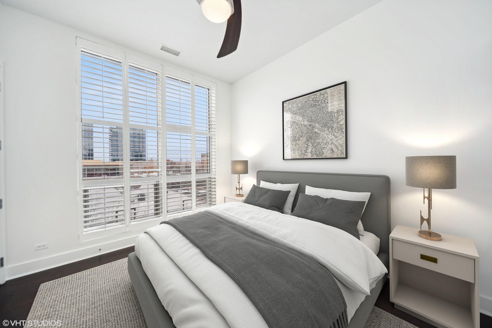 1100 West Adams Street, Unit 4S Chicago, IL 60607 - Photo 12 of 21 a bedroom with a bed and a window