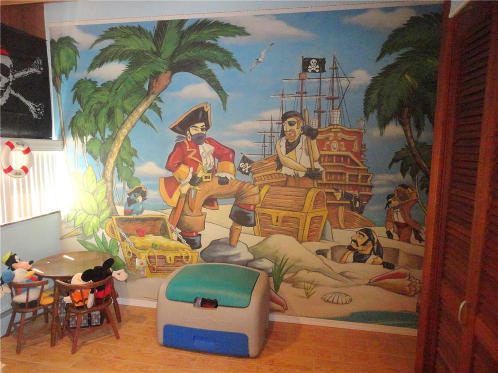 734 Field Club Road Pittsburgh, PA 15238 - Photo 23 of 25 PIRATE THEMED MURAL ENHANCES THE SECOND BEDROOM.