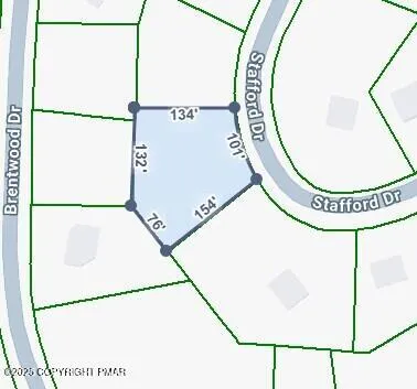 an aerial view of residential house and space