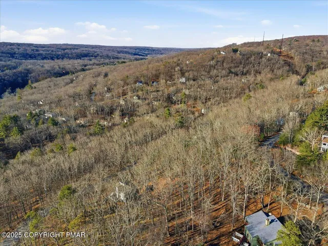 a backyard of a house with lots of trees