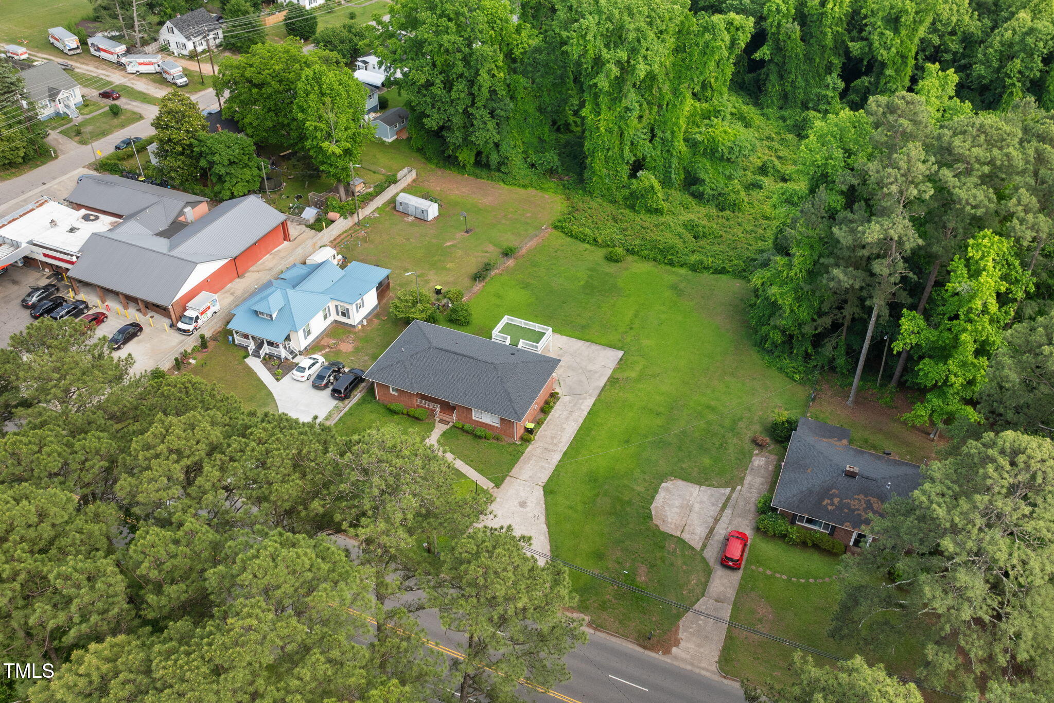 2315 Oxford Road Henderson, NC 27536 - Photo 60 of 62 an aerial view of residential house with outdoor space