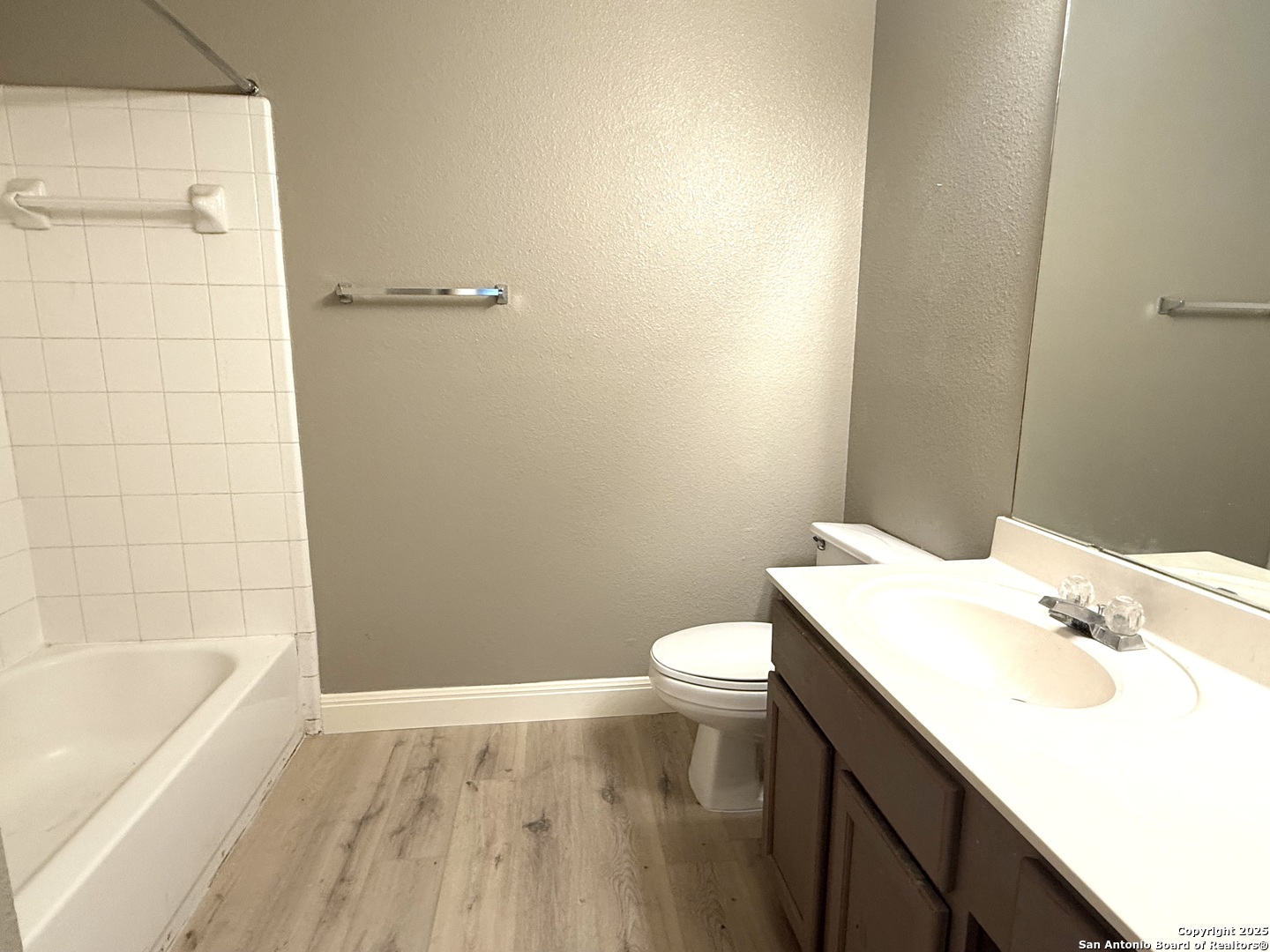 3526 Blackstone Run San Antonio, TX 78259 - Photo 16 of 18 a bathroom with a sink a toilet and shower