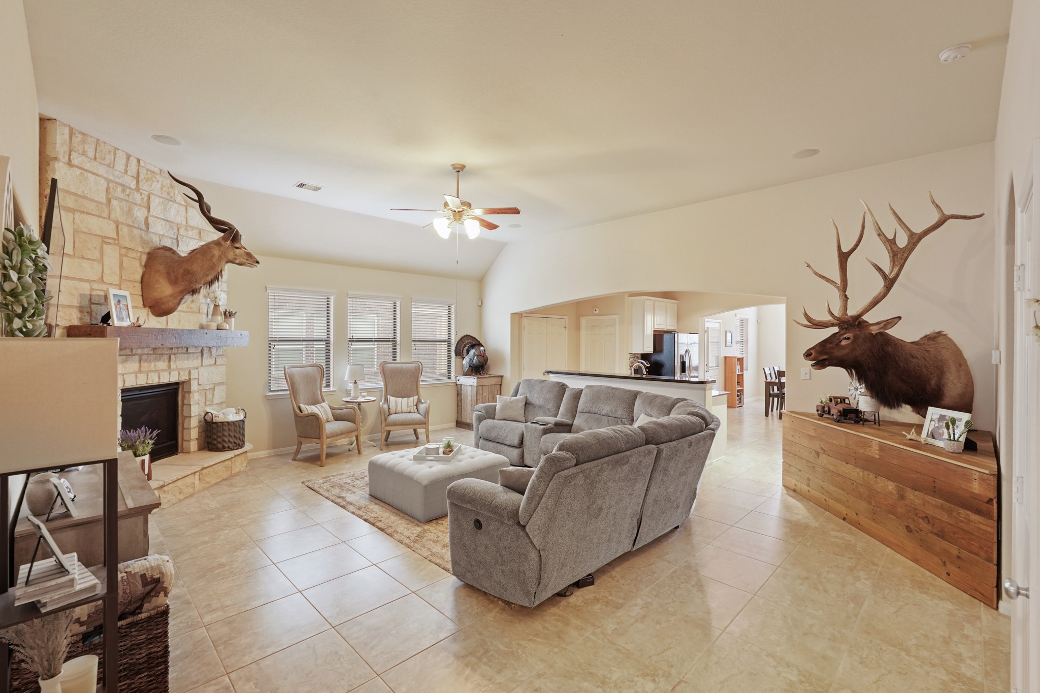 2027 Wembley Way Rosenberg, TX 77471 - Photo 8 of 28 a living room with furniture and a fireplace