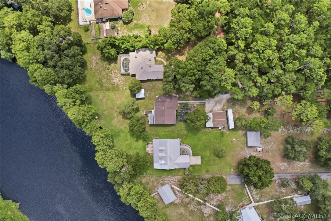 4099 West Ridge Court Dunnellon, FL 34433 - Photo 43 of 49 Aerial view of home & property and River.