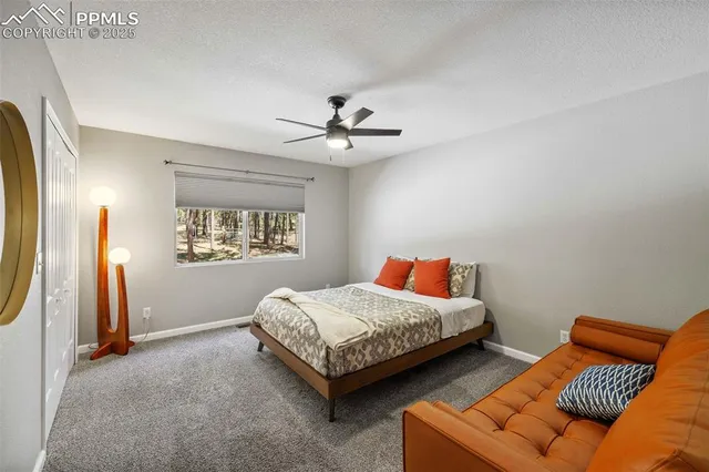 a bedroom with furniture and a window