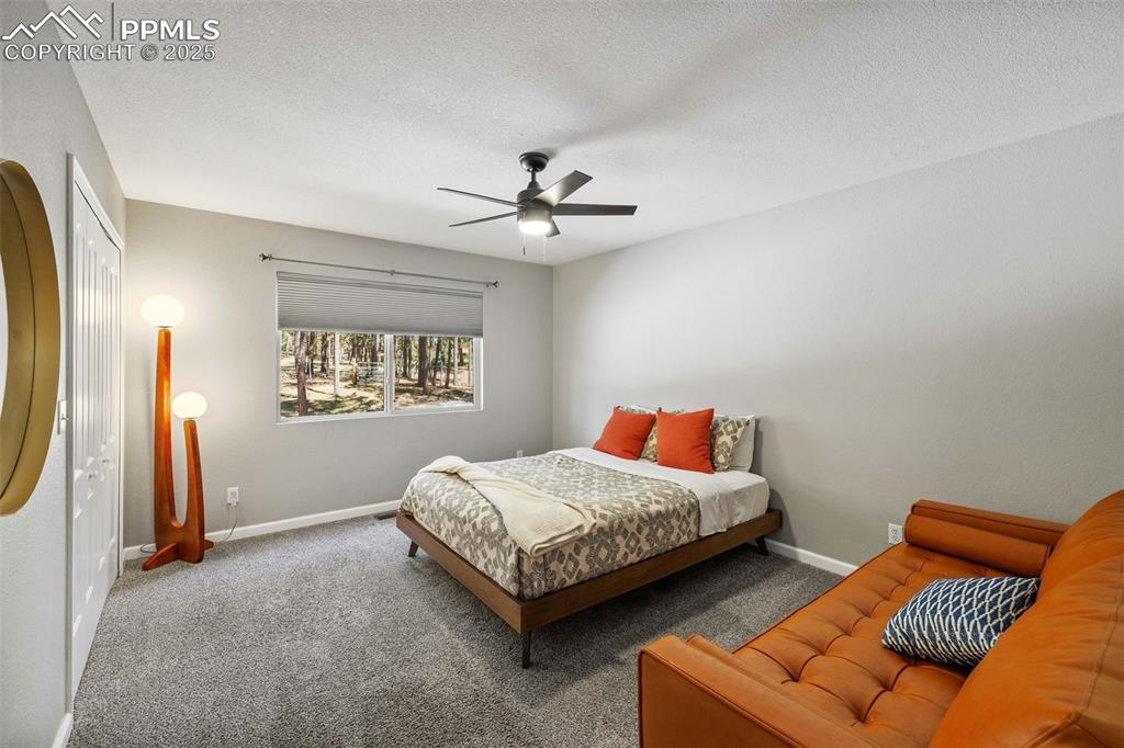 6940 Franciville Road Colorado Springs, CO 80908 - Photo 24 of 40 a bedroom with furniture and a window